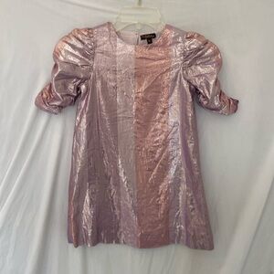 Velveteen girls pink shimmer dress size 6
Year old
